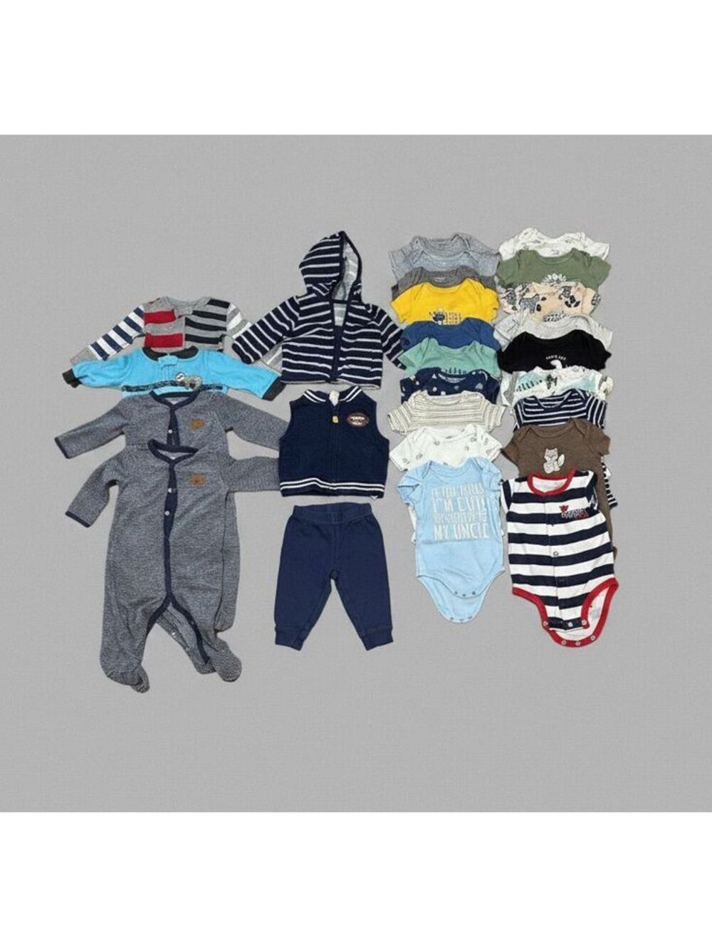 Baby Boy cloth bundle Set 6 Months Gently Used 25 Pcs Mixed Brands